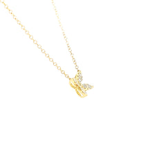 Load image into Gallery viewer, 14k Yellow Gold Diamond Floral Necklace (I7783)
