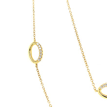 Load image into Gallery viewer, 18k Yellow Gold Diamond Oval Long Station Necklace (I7786)
