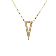 Load image into Gallery viewer, Yellow Gold Upside-down Diamond Triangle Necklace (I7897)

