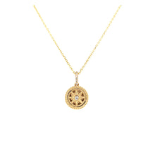 Load image into Gallery viewer, 14k Yellow Gold Diamond Journey Compass Pendant (I7828)
