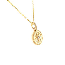 Load image into Gallery viewer, 14k Yellow Gold Diamond Journey Compass Pendant (I7828)
