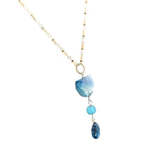 Load image into Gallery viewer, AVF Silver Fluorite, Apatite &amp; Kyanite Necklace (SI2990)

