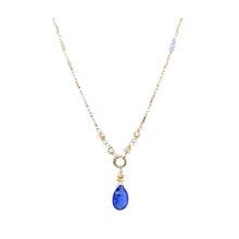 Load image into Gallery viewer, AVF Silver Tanzanite Drop Necklace (SI2181)
