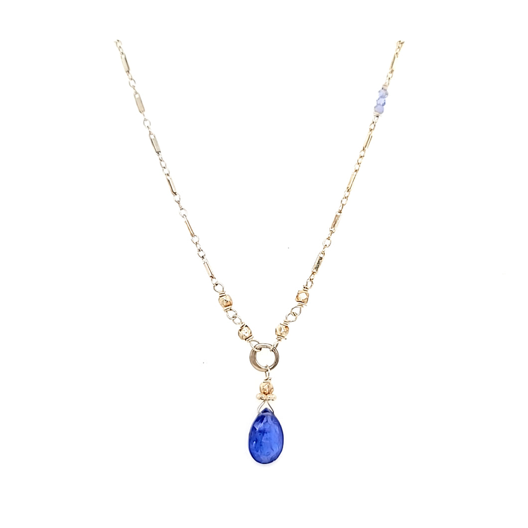 AVF Silver Tanzanite Drop Necklace (SI2181)