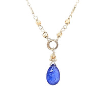 Load image into Gallery viewer, AVF Silver Tanzanite Drop Necklace (SI2181)
