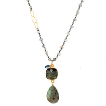 Load image into Gallery viewer, AVF Oxidized Labradorite Necklace (SI2810)
