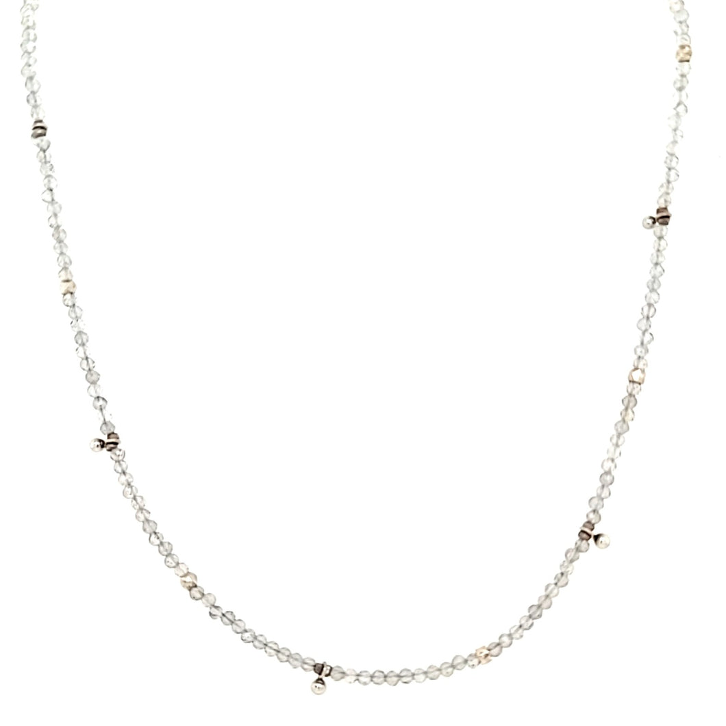 AVF Silver Labradorite Beaded Necklace (SI2235)