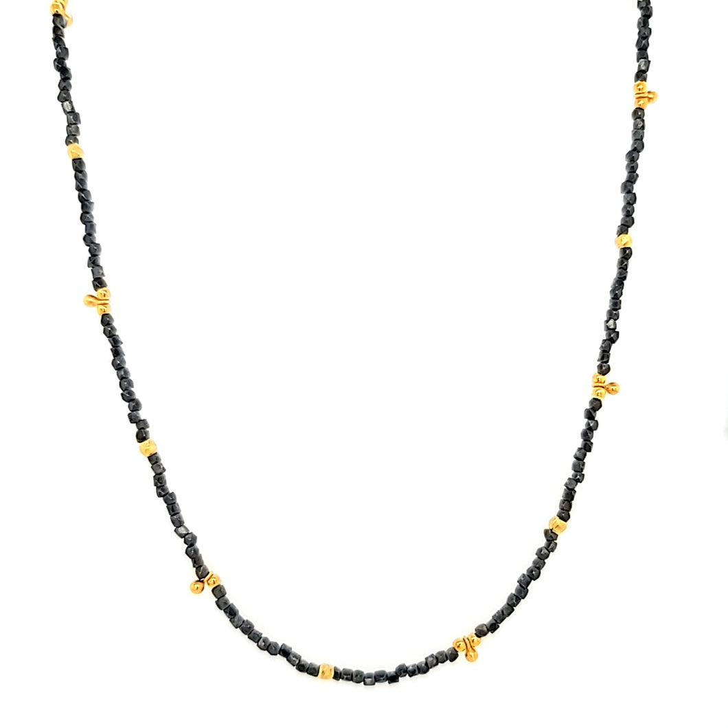 AVF Gold Thai Silver Beaded Necklace (SI2967)