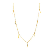 Load image into Gallery viewer, Ella Stein Gold Petal Dangle Station 36&quot; Necklace (SI3100)

