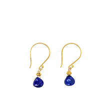 Load image into Gallery viewer, AVF Gold Lapis Drop Earrings (SI2889)

