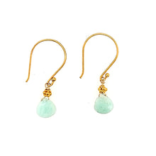 Load image into Gallery viewer, AVF Gold Amazonite Drop Earrings (SI2185)
