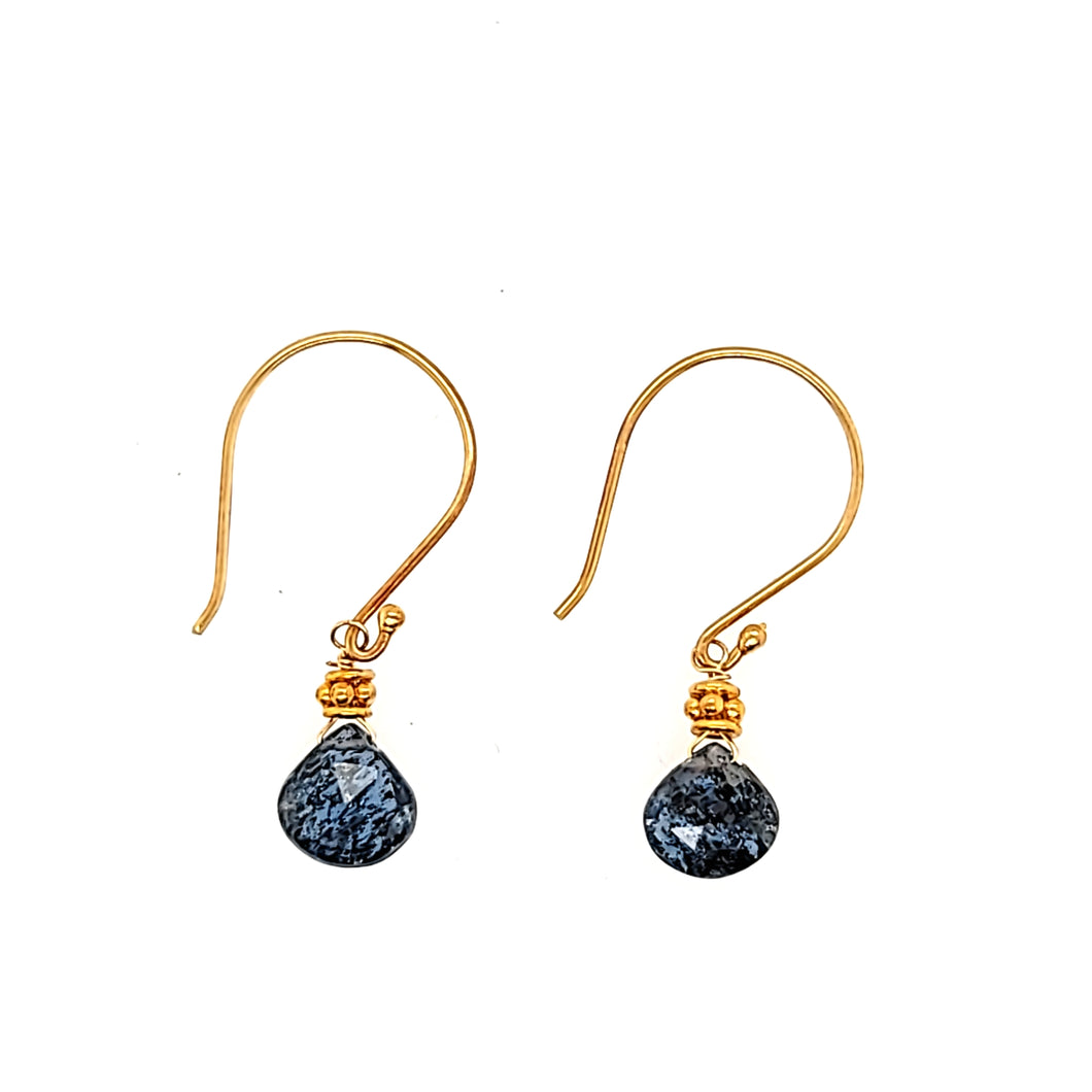 AVF Gold Indigo Kyanite Drop Earrings (SI2848)