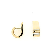Load image into Gallery viewer, 14k Yellow Gold Elongated Front Huggie Earrings (I7983)
