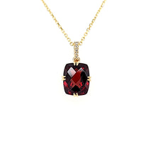 Load image into Gallery viewer, 14k Yellow Gold Garnet Necklace (I8007)
