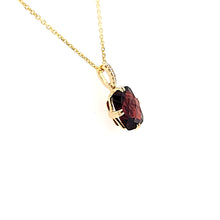 Load image into Gallery viewer, 14k Yellow Gold Garnet Necklace (I8007)
