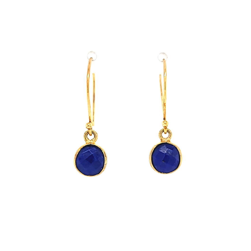 AVF Gold Lapis Drop Earrings (SI578)