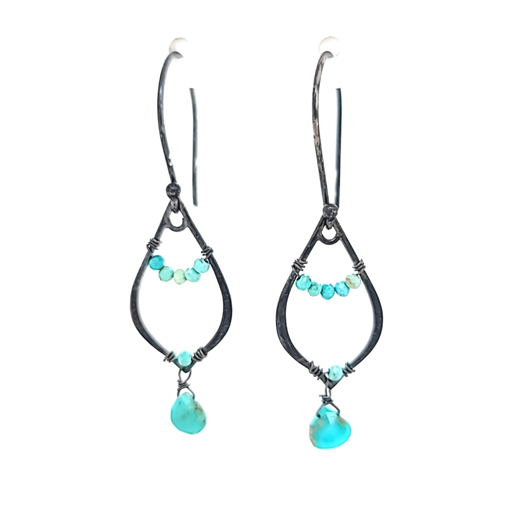 AVF Oxidized Turquoise Earrings (SI2205)