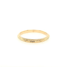 Load image into Gallery viewer, 14k Yellow Gold Etched Band (I8032)
