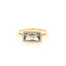 Load image into Gallery viewer, 14k Yellow Gold Green Amethyst &amp; Diamond Ring (I8029)
