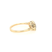 Load image into Gallery viewer, 14k Yellow Gold Green Amethyst &amp; Diamond Ring (I8029)
