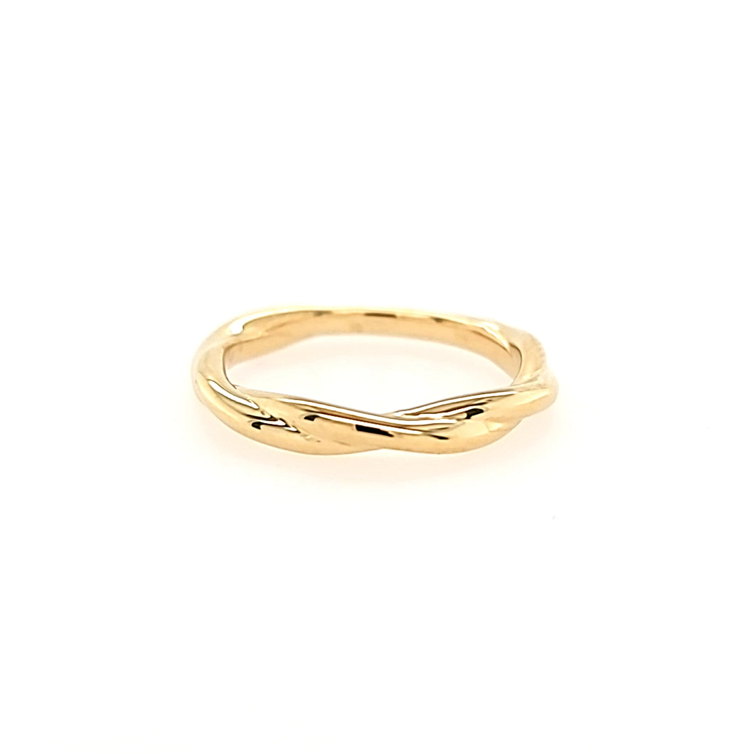 14k Yellow Gold Twist Ring (I8034)