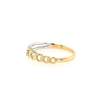 Load image into Gallery viewer, 14k Two Tone Diamond &amp; Chain Ring (I8035)
