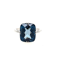 Load image into Gallery viewer, 14k White Gold London Blue Topaz Ring (I8023)
