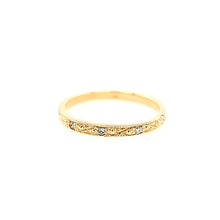Load image into Gallery viewer, 14k Yellow Gold Diamond Etched Filigree Band (I5769)
