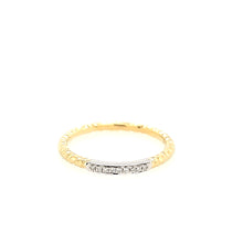 Load image into Gallery viewer, 14k Two Tone Hammered Diamond Ring (I8028)
