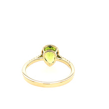 Load image into Gallery viewer, 14k Yellow Gold Pear Peridot Ring (I8021)
