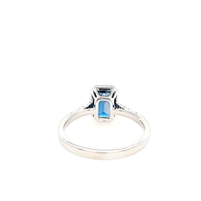 Load image into Gallery viewer, 14k White Gold London Blue Topaz &amp; Diamond Ring (I8020)

