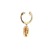 Load image into Gallery viewer, 14k Yellow Gold Oval Citrine Dangle Earrings (I8019)
