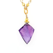 Load image into Gallery viewer, AVF Gold Chain Amethyst Point Necklace (SI3712)
