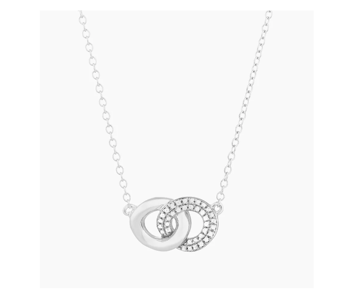 Ella Stein Silver Interlocking Ring Necklace (SI3081)