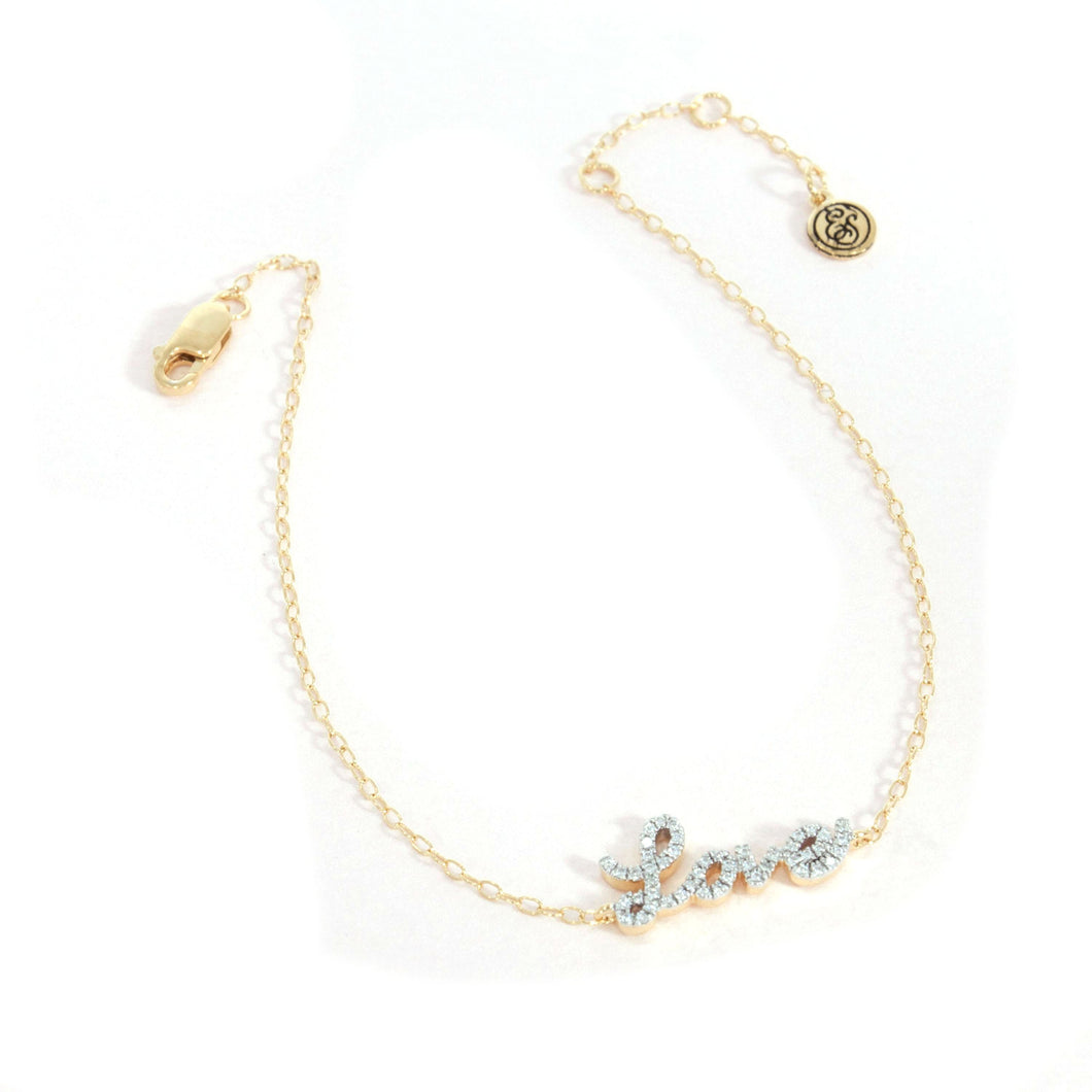 Ella Stein Gold Diamond Love Bracelet (SI3062)