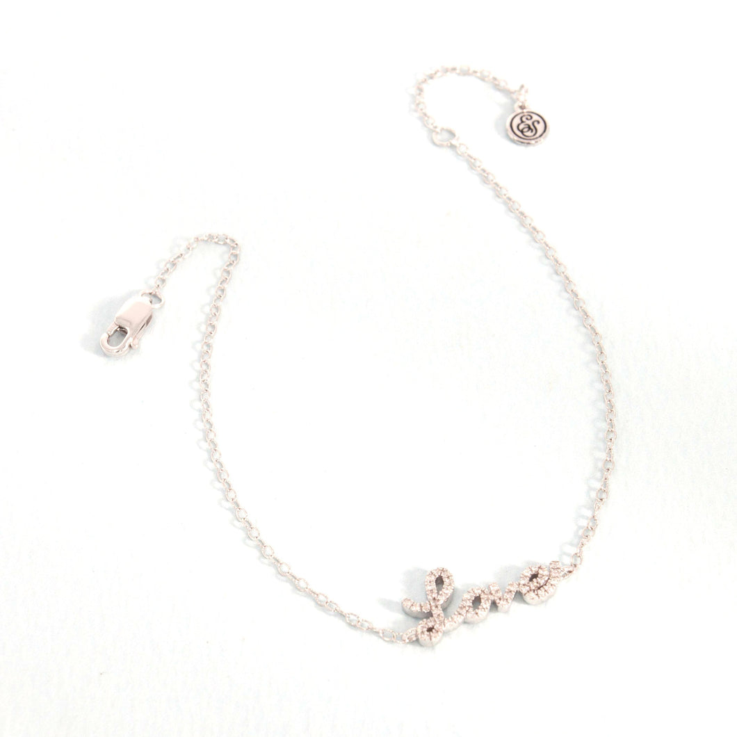 Ella Stein Silver Diamond Love Bracelet (SI3090)