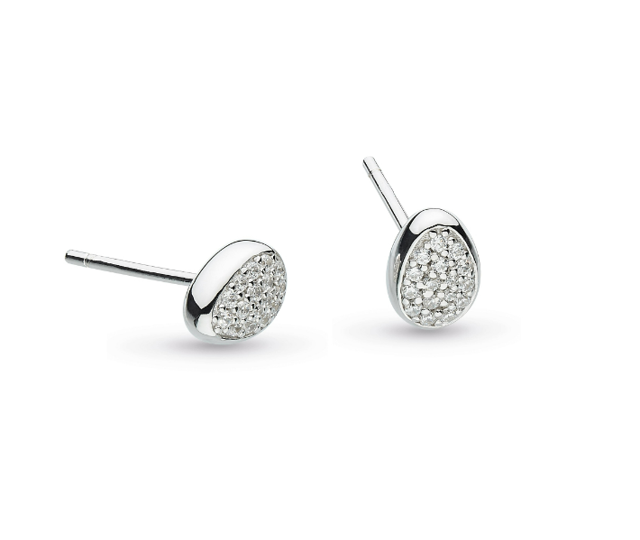 Kit Heath Coast Pebble Pavé Stud Earrings (SI1061)