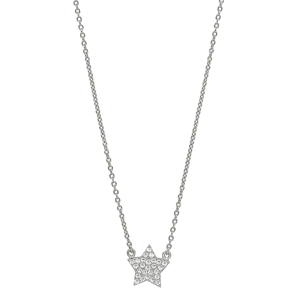 Kelly Waters Silver Pave Star Necklace (SI3778)