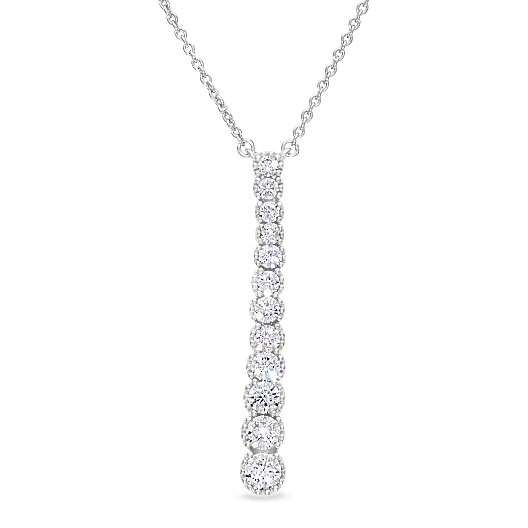 Kelly Waters Silver Bezel Graduating Necklace (SI3550)