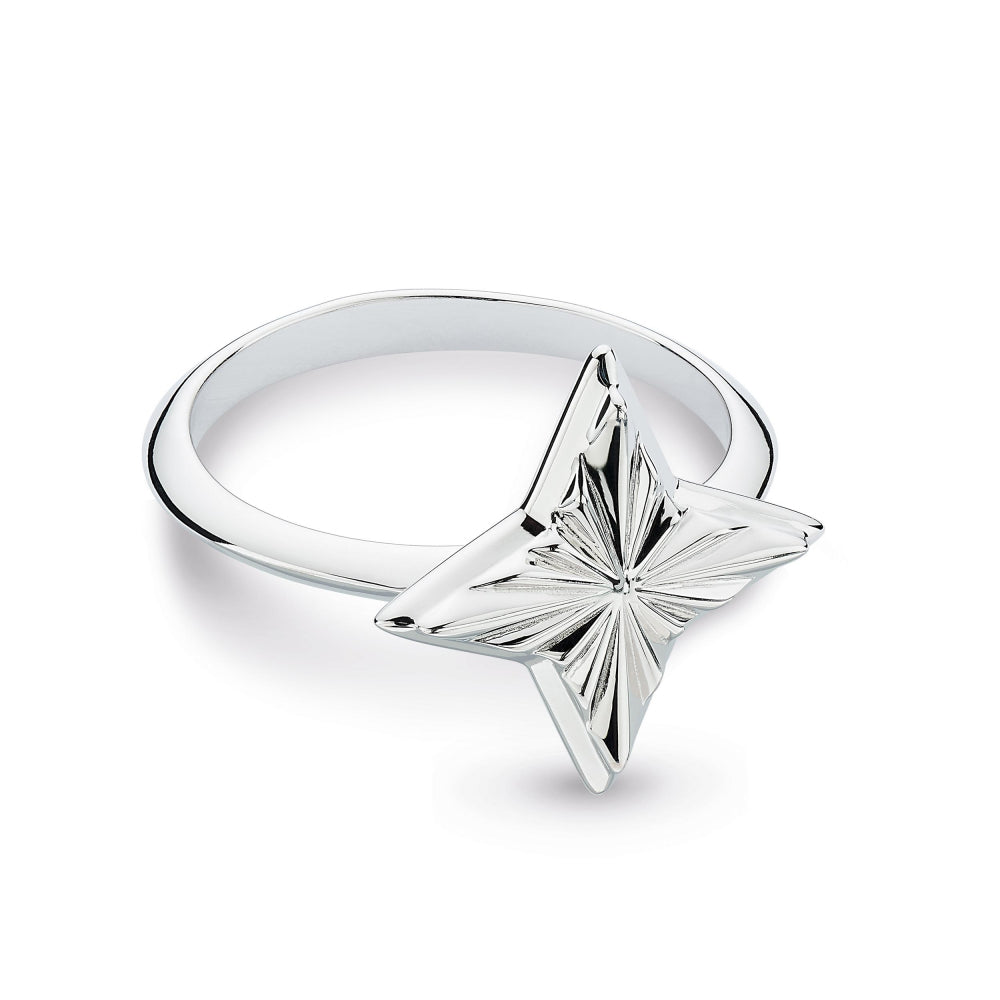 Kit Heath Sterling Silver Floating Star Charm Ring