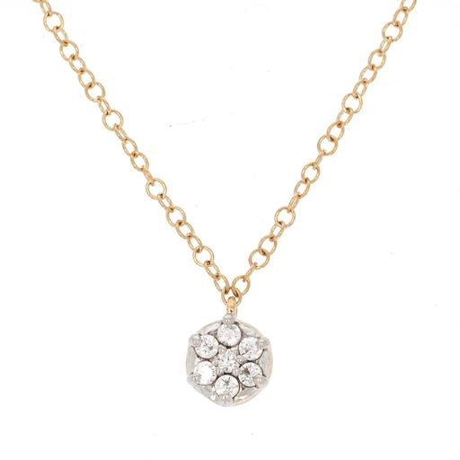 Ella Stein SS Yellow Gold Diamond Necklace (SI2046)