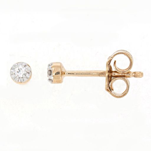 Ella Stein Gold Diamond Petite Stud Earrings (SI2398)