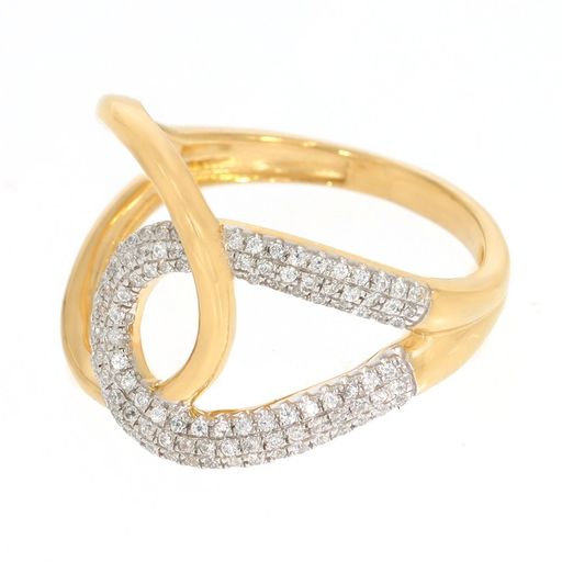 Ella Stein Gold Diamond Interlocking Ring (SI3086)