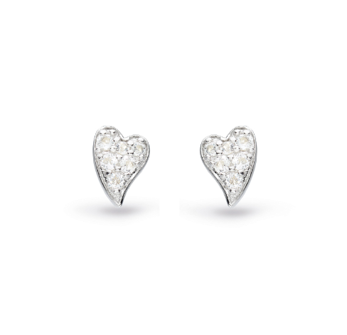 Kit Heath Desire Cherish Pave Heart Stud Earrings (SI1362)