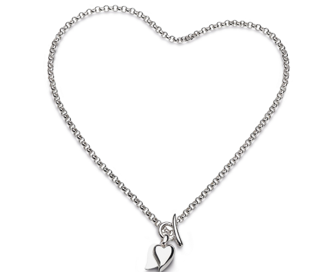 Kit Heath Desire Love Duet Toggle Heart Necklace (SI1433)