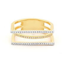 Load image into Gallery viewer, Ella Stein Gold Diamond Deco Stack Ring (SI2859)
