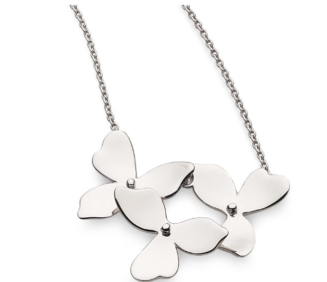 Kit Heath Silver Blossom Cluster Necklace (SI1741)
