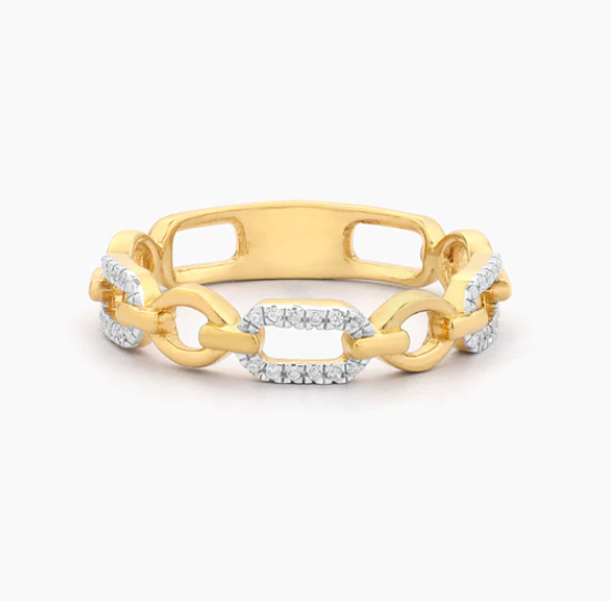 Ella Stein Gold Diamond Link Ring (SI1981)