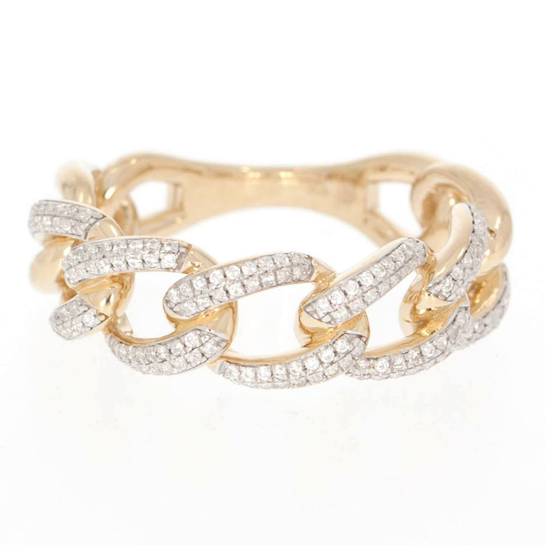 Ella Stein Gold Diamond Chain Ring (SI1988)