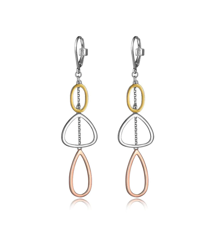 ELLE Tri-Color Dangle Earrings (SI2683)